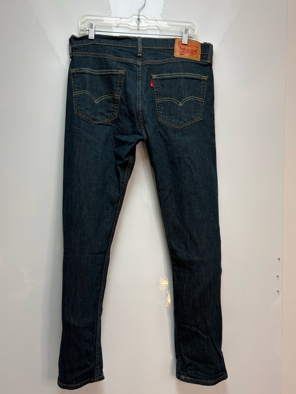 Levi’s 508 Regular Taper Jeans Dark Wash Blue Denim 33WX32L - Picture 4 of 12